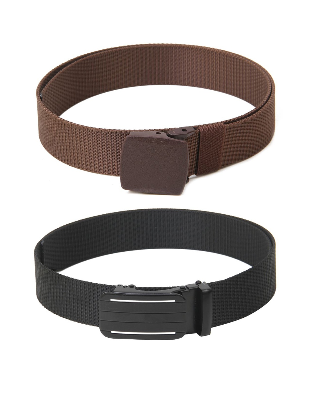 

Calvadoss Girls Set Of 2 Textured Belts, Brown