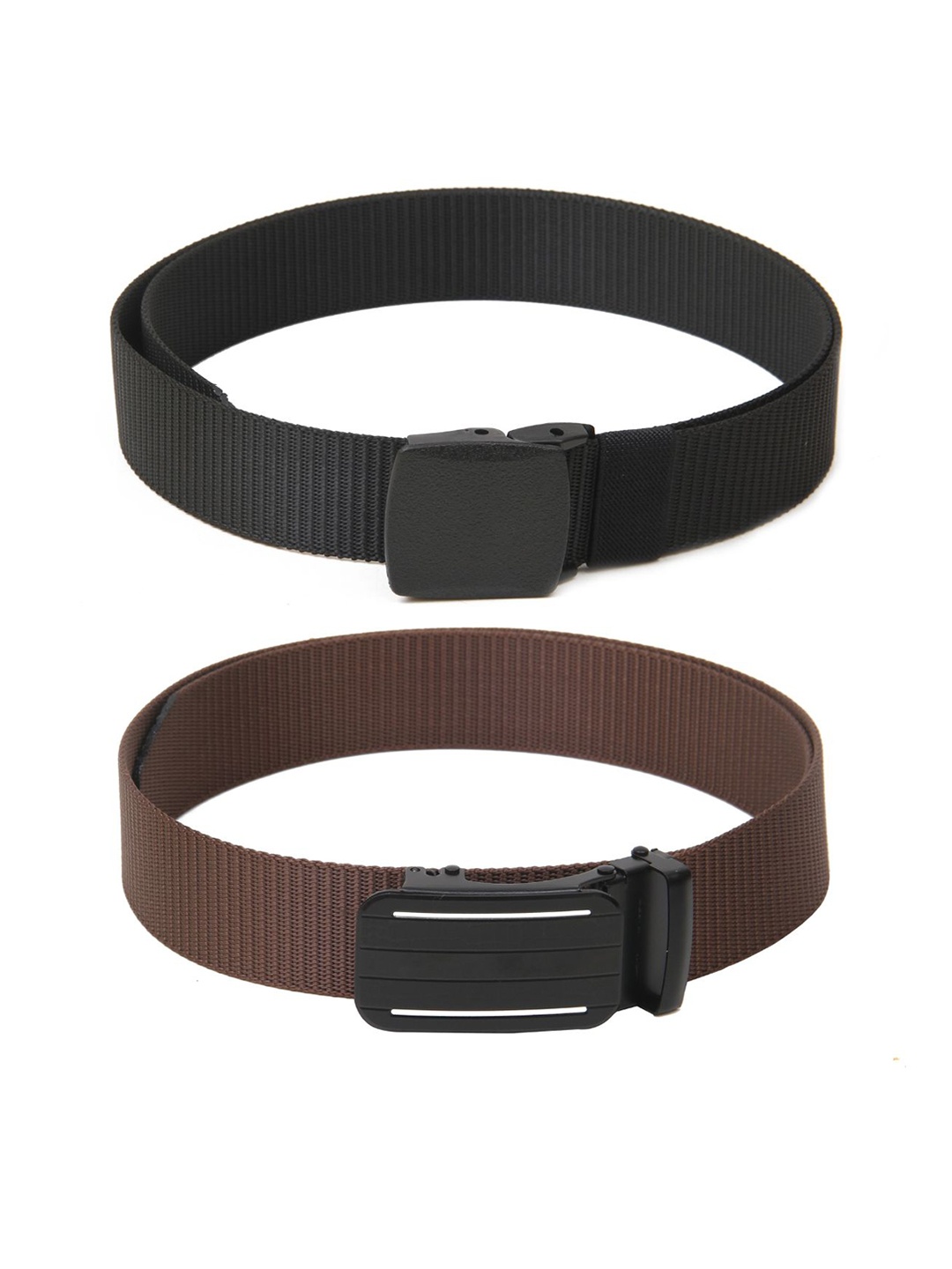 

Calvadoss Girls Set of 2 Textured Belts, Black