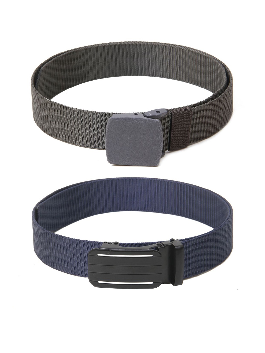

Calvadoss Men Set Of 2 Textured Wide Belt, Grey