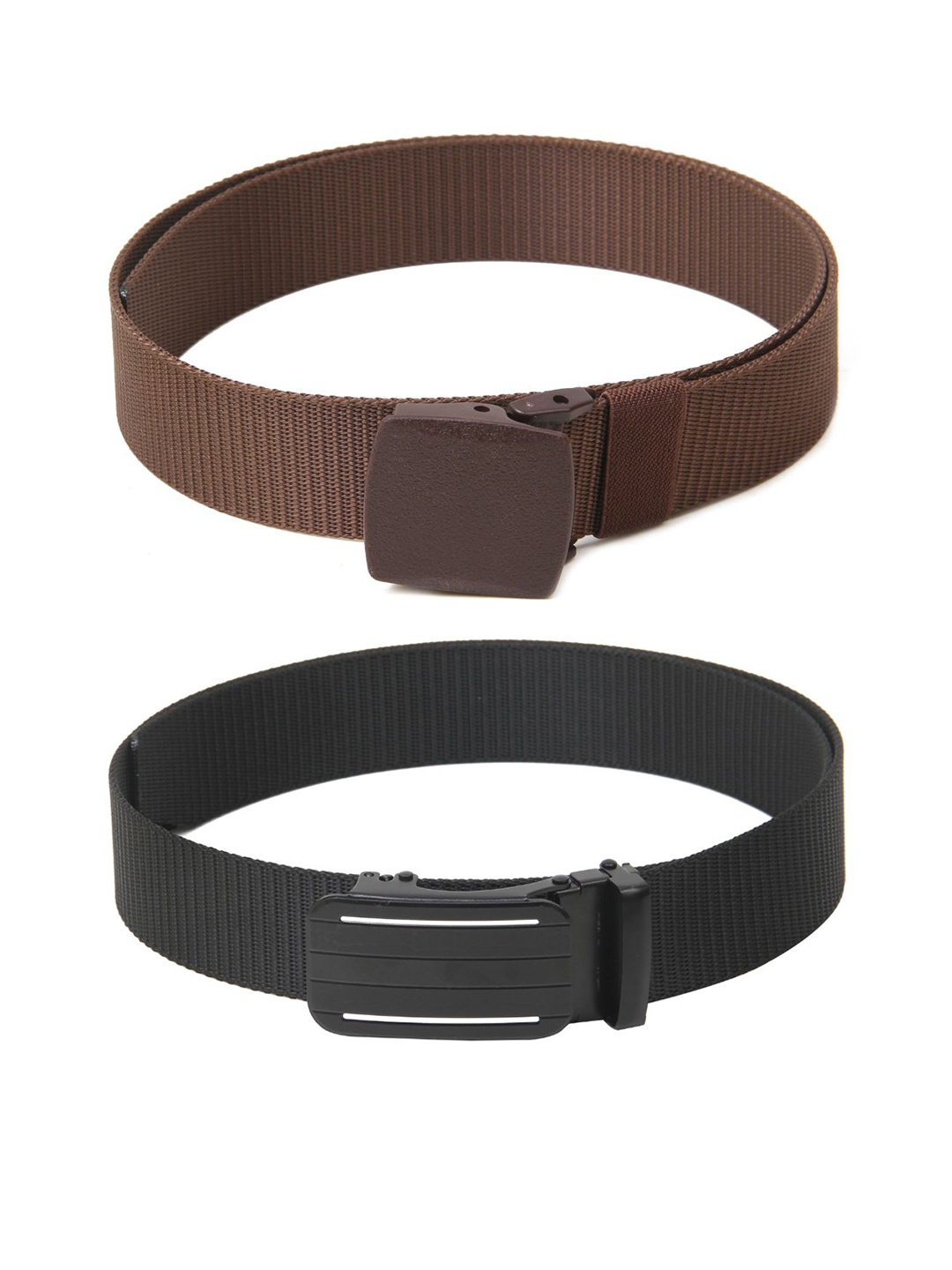 

Calvadoss Men Set Of 2 Textured Belts, Brown