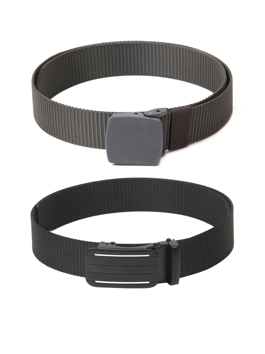 

Calvadoss Men Set Of 2 Textured Belts, Grey