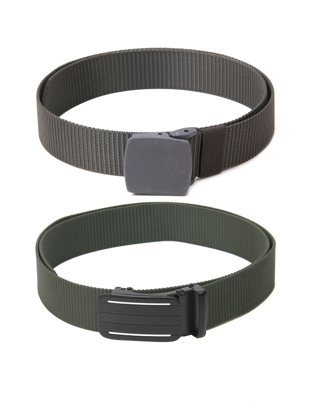 

Calvadoss Men Set Of 2 Textured Belts, Grey