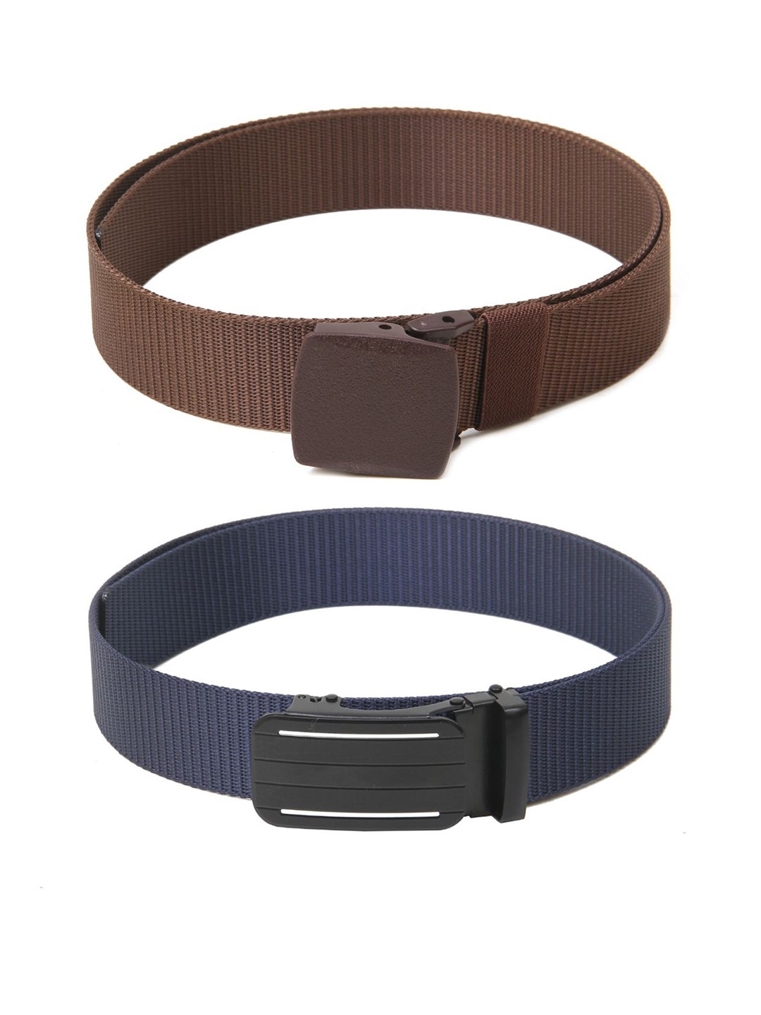 

Calvadoss Men Set Of 2 Textured Belts, Brown