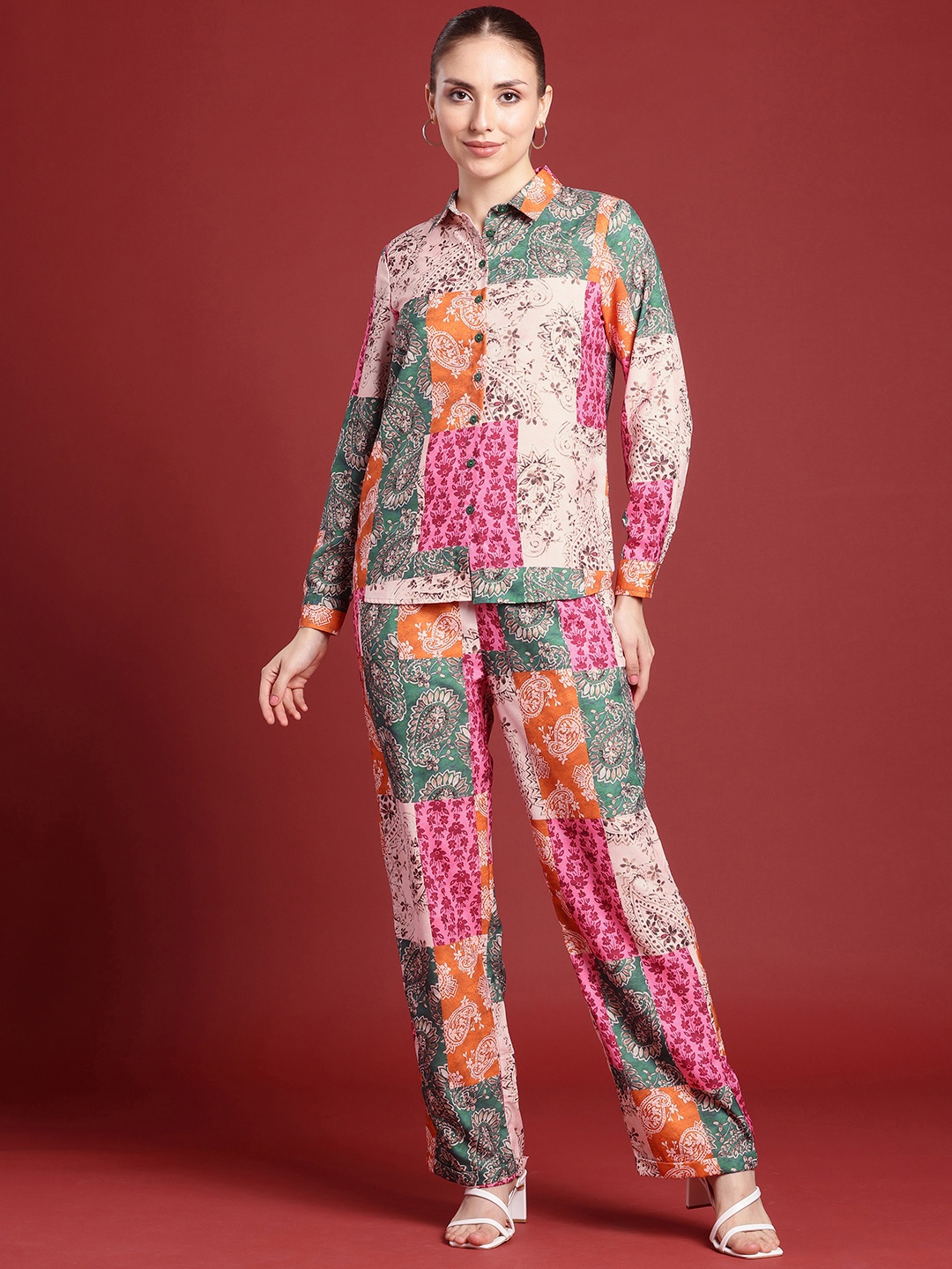 

all about you Paisley Print Shirt With Trouser, Multi