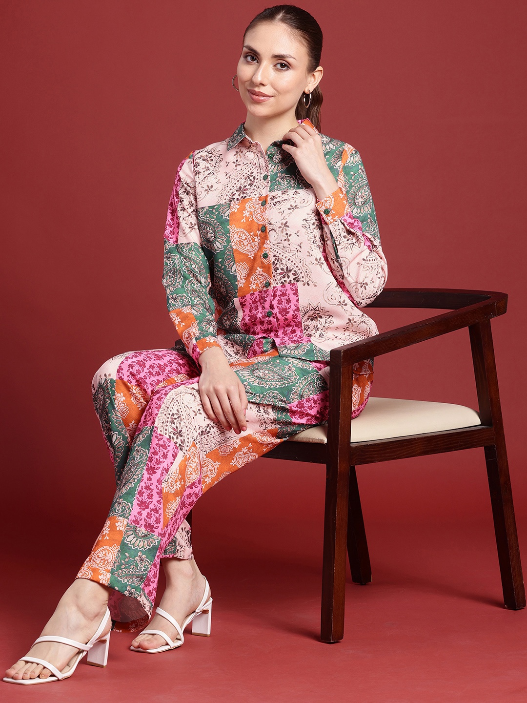 

Routes by All About You Paisley Print Shirt With Trouser, Multi