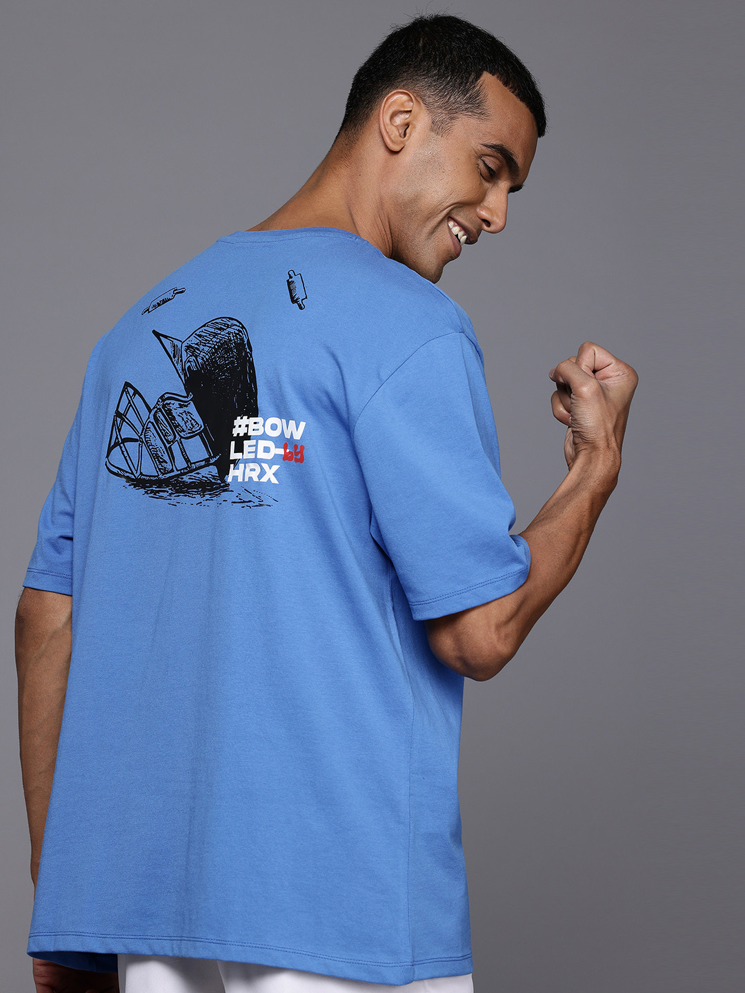 

HRX by Hrithik Roshan Men Typography Printed T-shirt, Blue