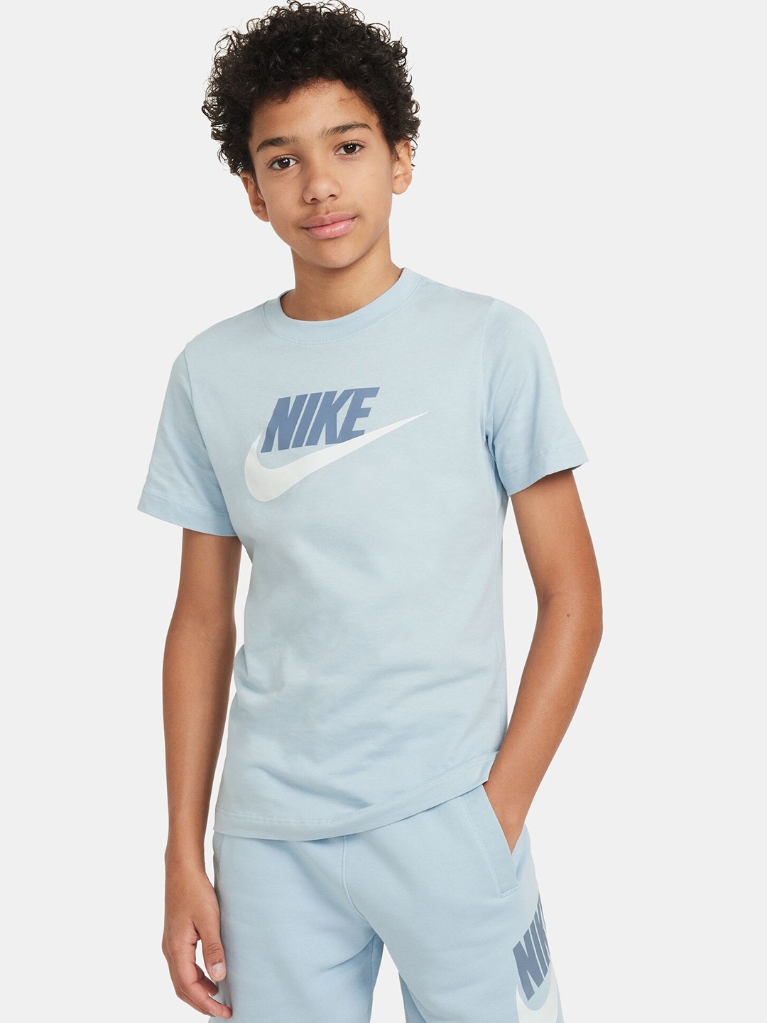 

Nike Boys Typography Round Neck T-shirt, Blue