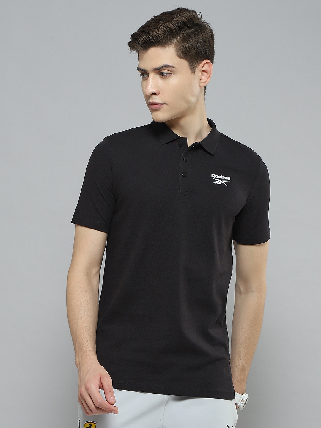 

Reebok Lifestyle Polo Collar Slim Fit T-shirt, Black