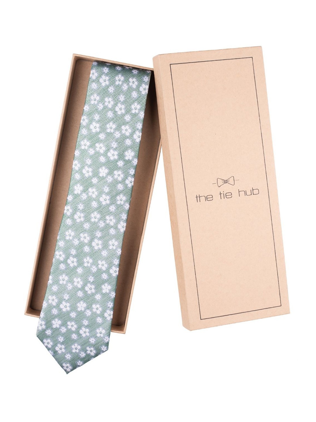 

The Tie Hub Men Printed Broad Tie, Green