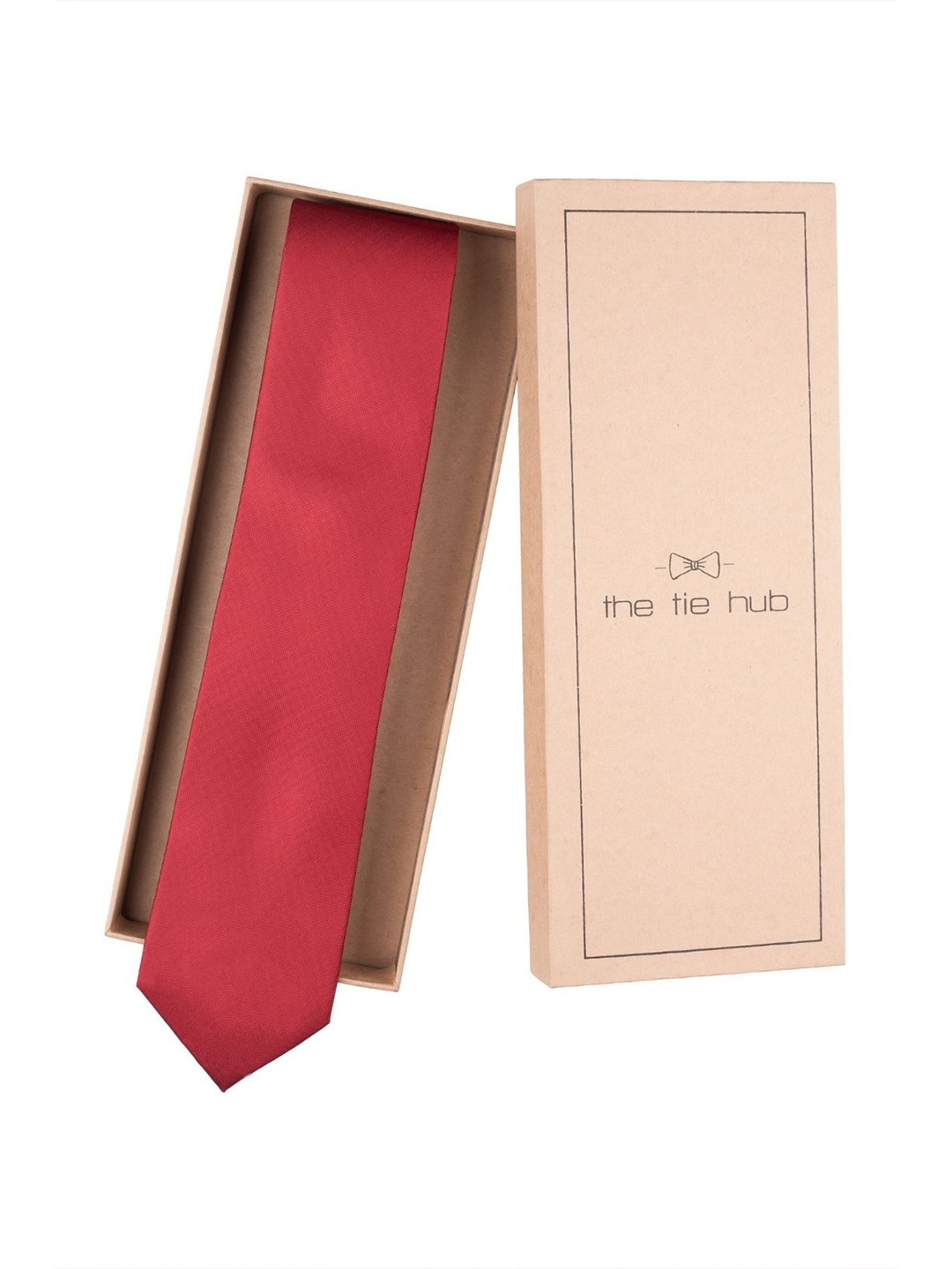 

The Tie Hub Men Skinny Tie, Red