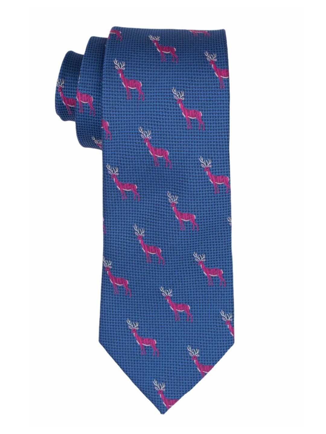 

The Tie Hub Men Printed Broad Tie, Blue