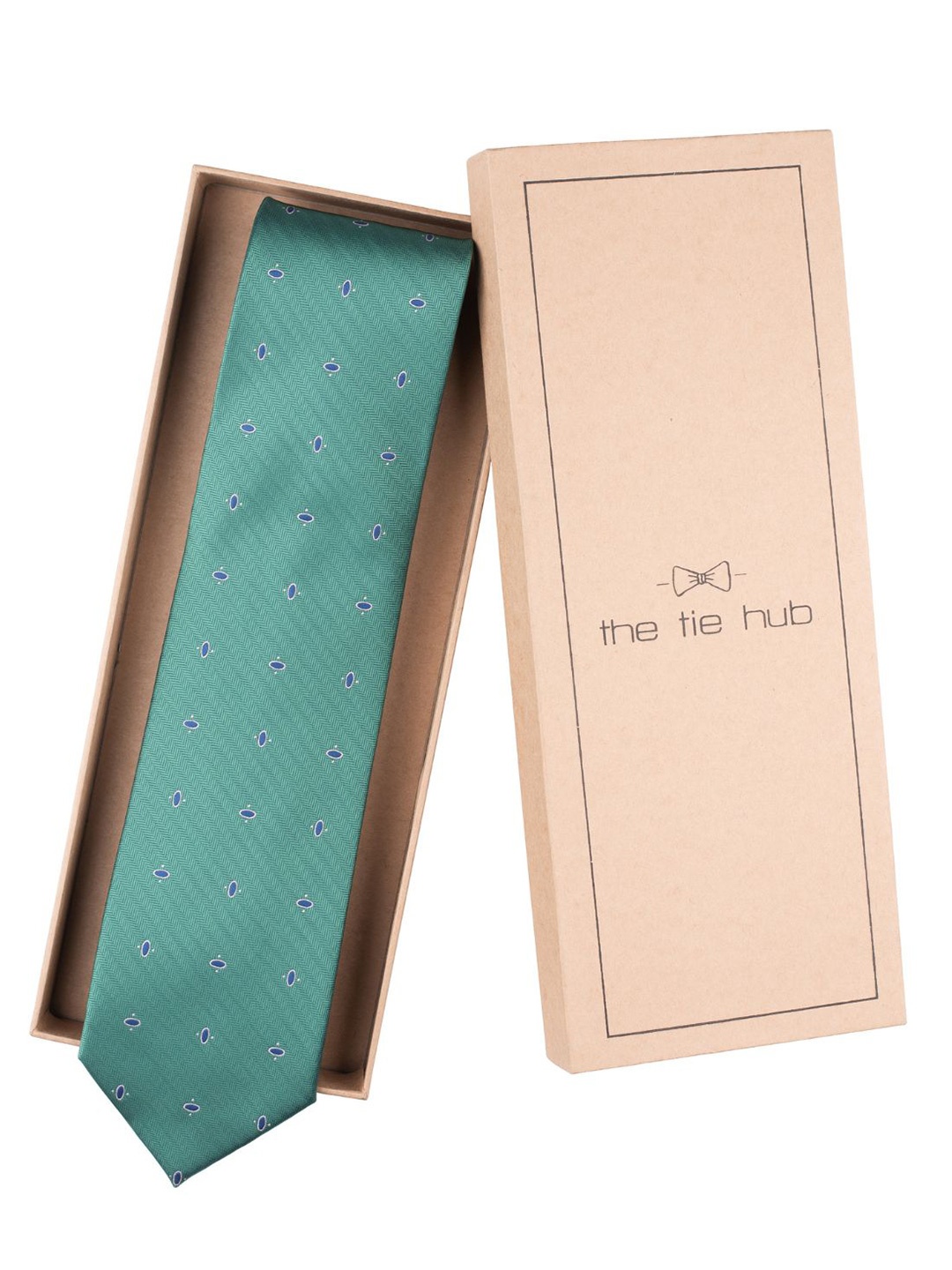 

The Tie Hub Men Printed Broad Tie, Green