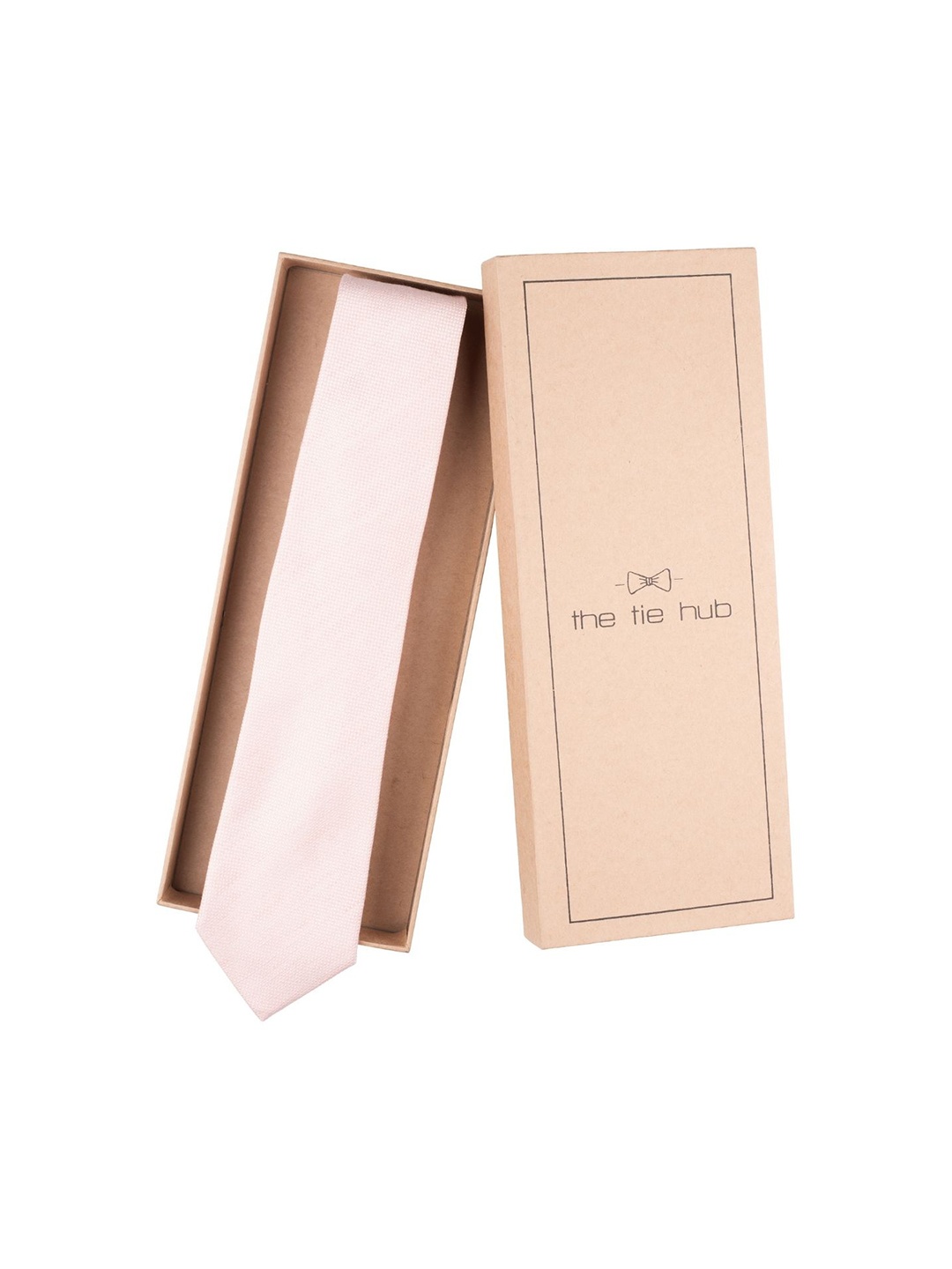 

The Tie Hub Men Woven Design Broad Tie, Pink