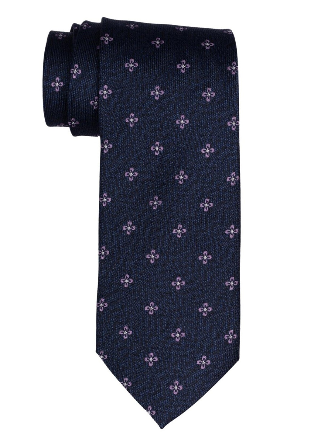 

The Tie Hub Men Woven Design Ascot Tie, Navy blue