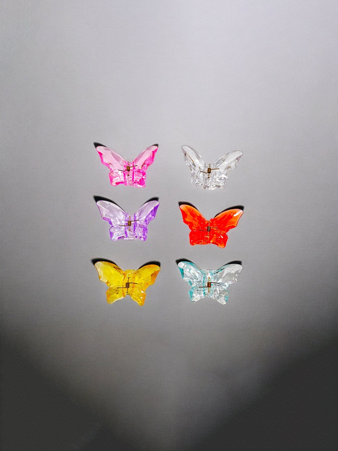 

ANNA CREATIONS Women Set of 6 Claw Clip, Purple