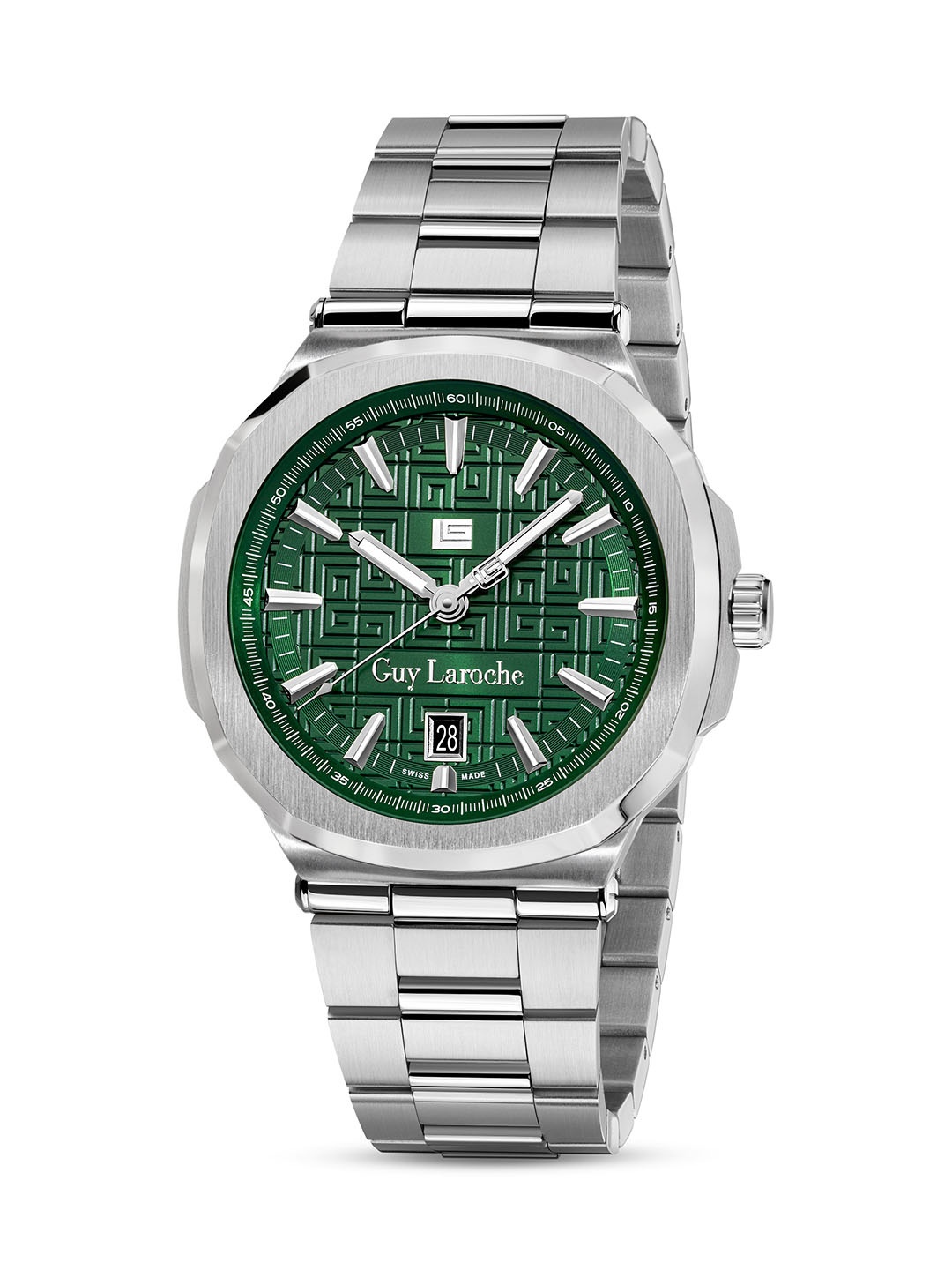 

Guy Laroche Charlie Men Stainless Steel Straps Analogue Swiss Made Watch GLWGG0000316, Green