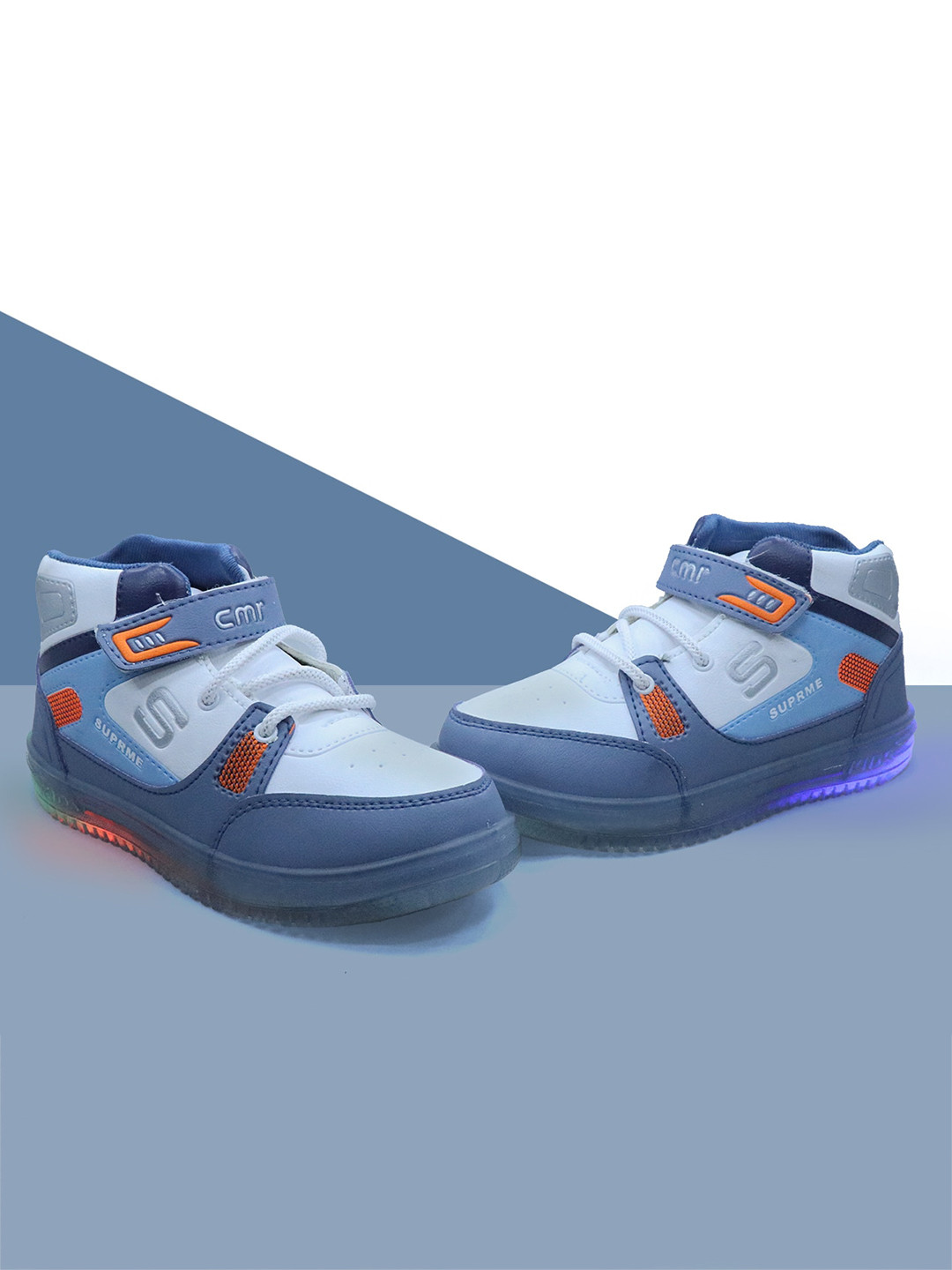 

BAESD Kids Printed Round Toe Sneakers, Blue