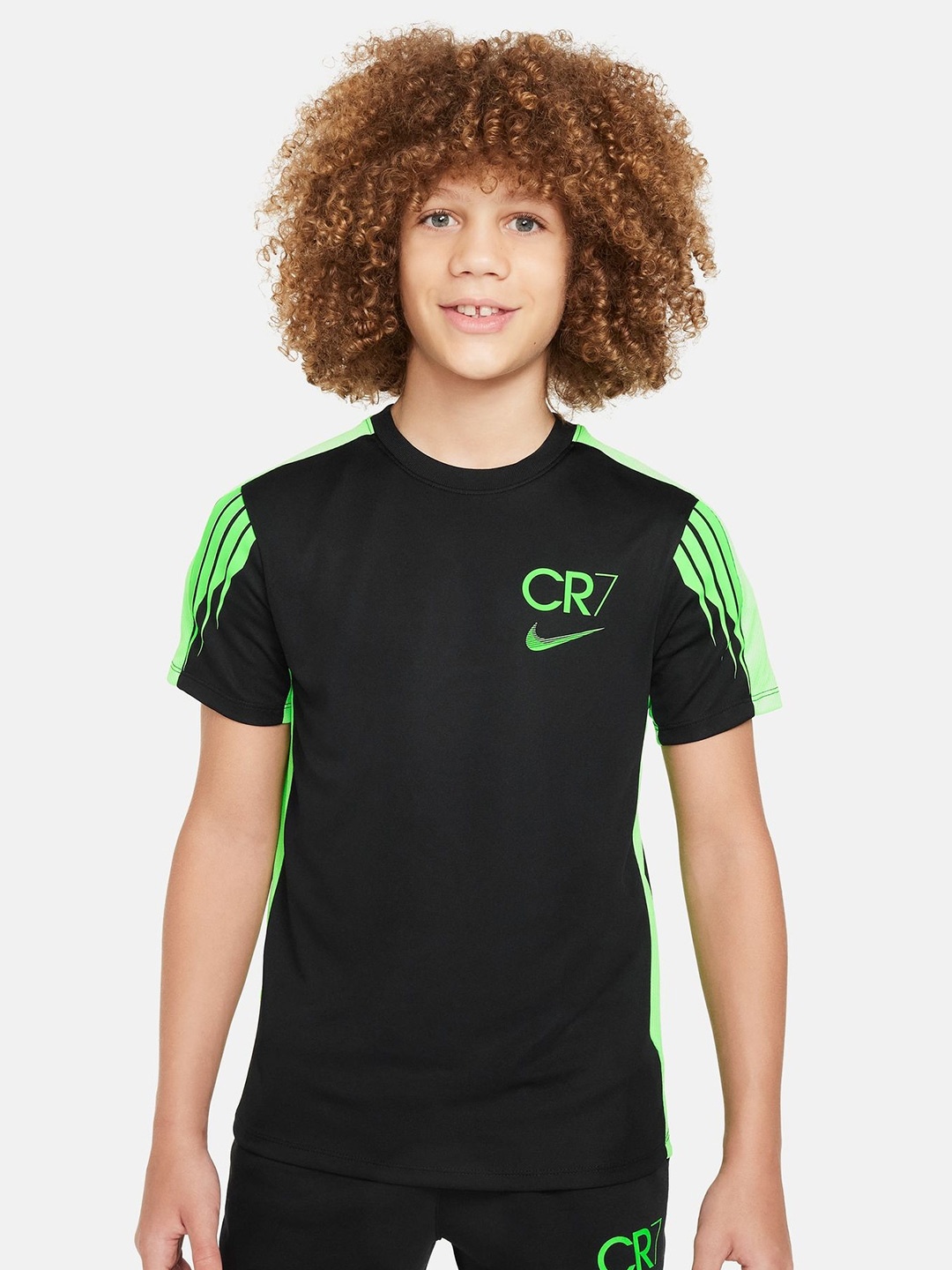 

Nike CR7 Older Kids' Dri-FIT Academy 23 Football Top, Black