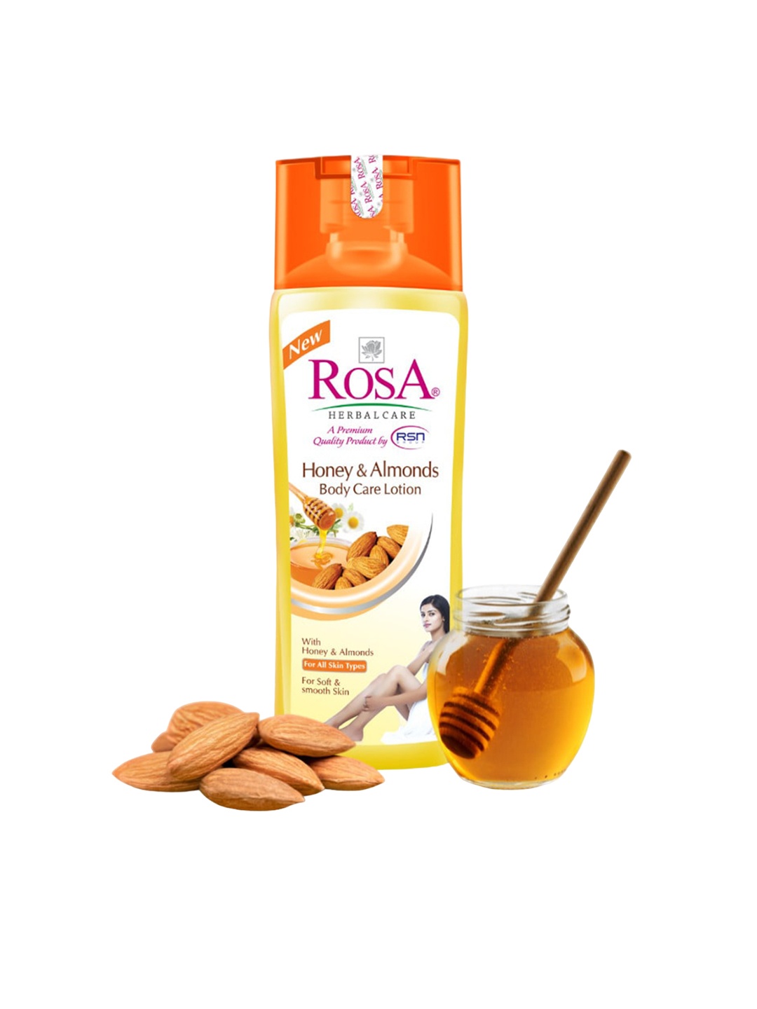 

ROSA Honey & Almond Lotion With Vitamin -E For Deep Hydration -1000ml, Cream