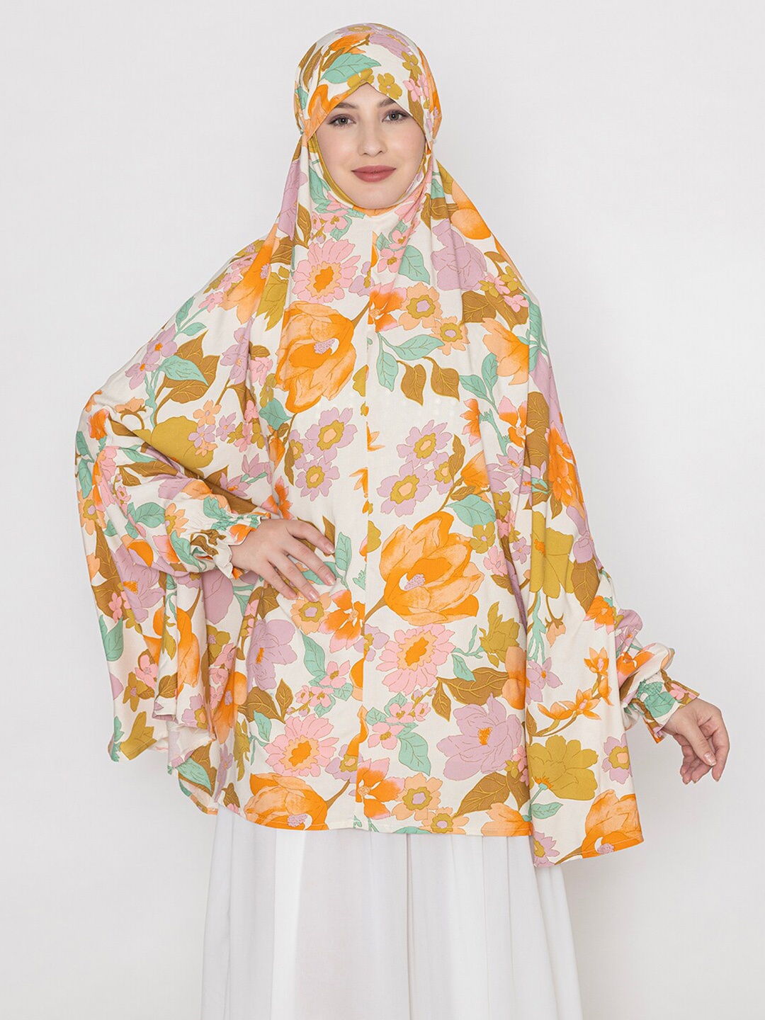 

SANASH Collections Printed Namaz Dupatta, Yellow