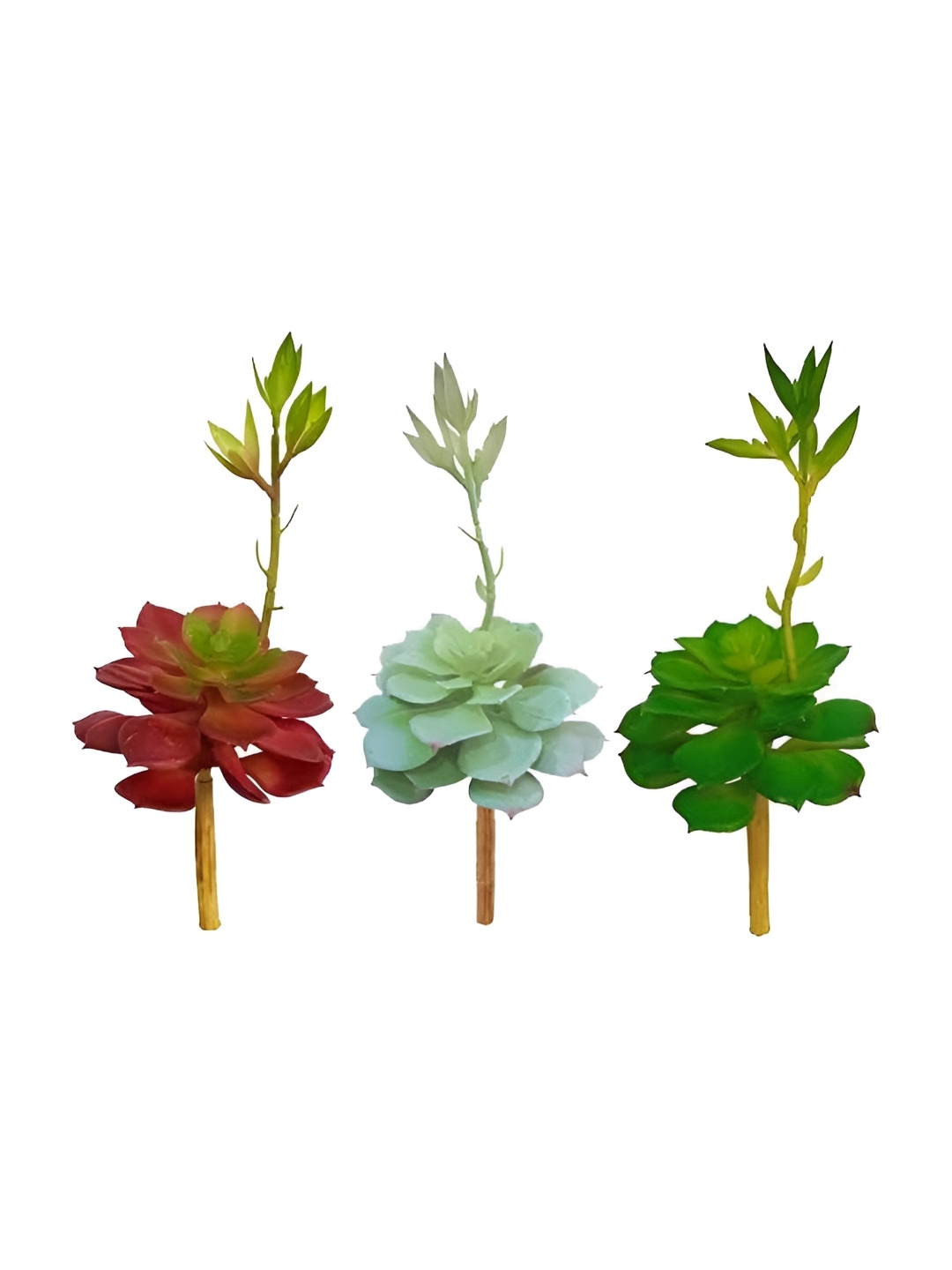 

Garden Deco Red 3 Pieces Succulent Artificial Plant