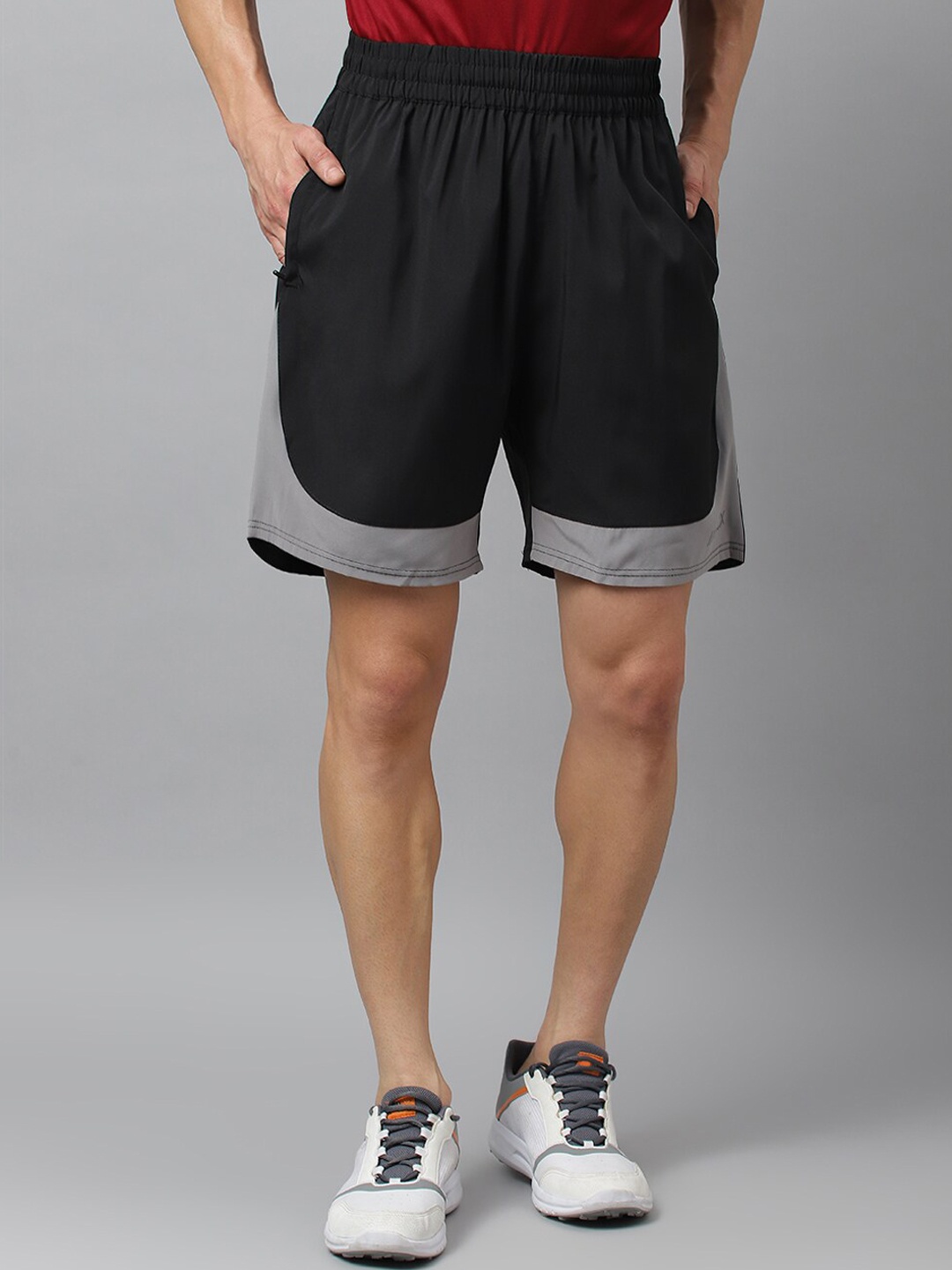 

ATICX Men Mid-Rise Rapid-Dry Training or Gym Sports Shorts, Black
