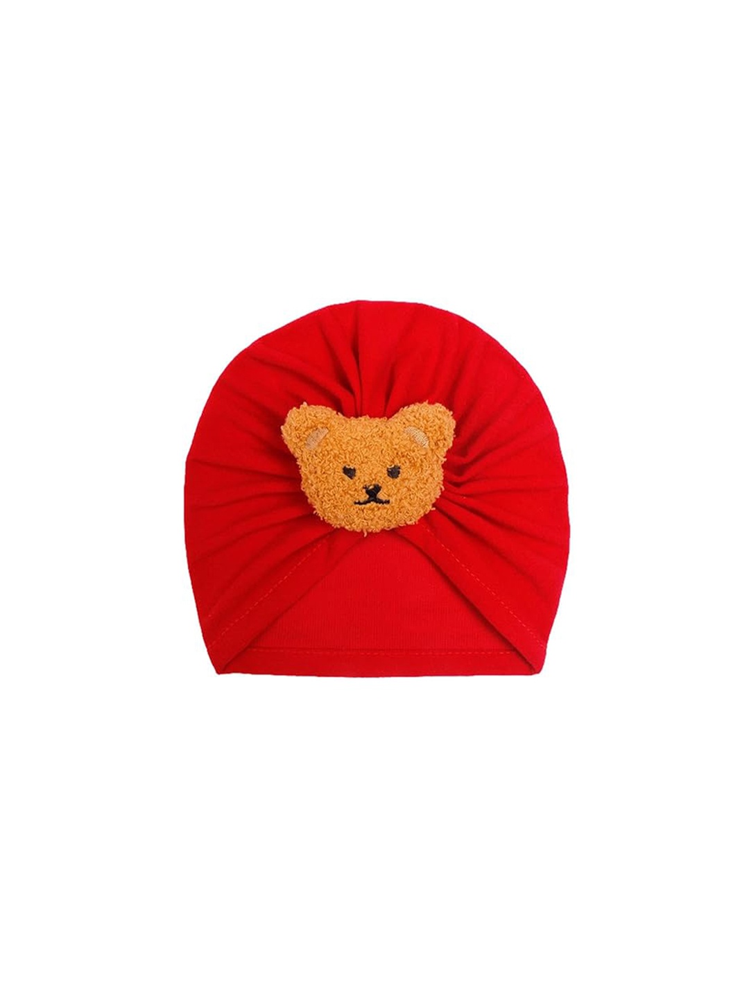 

Babymoon Infants Bear Self Design Beanie, Red
