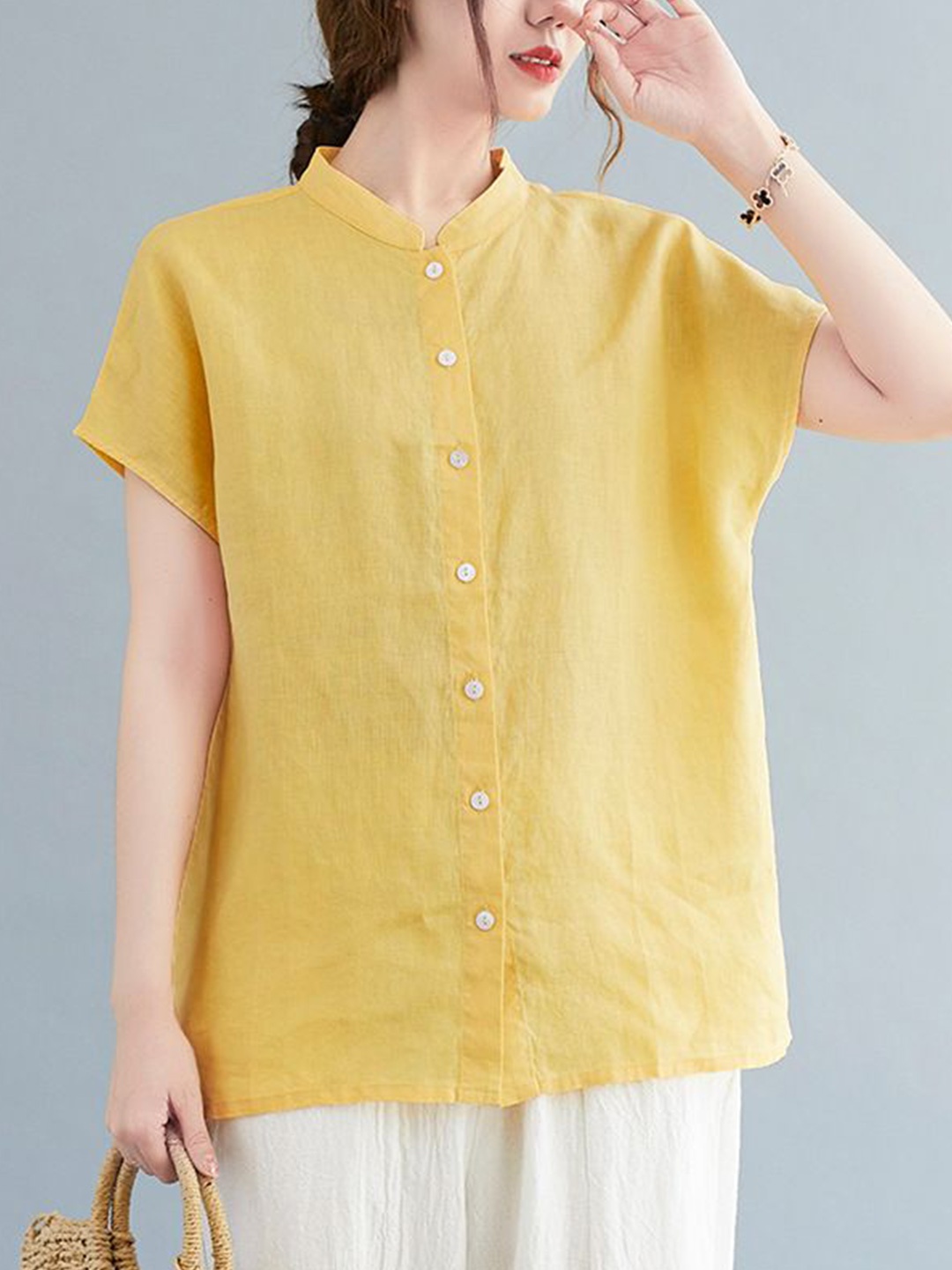 

StyleCast Women Opaque Casual Shirt, Yellow