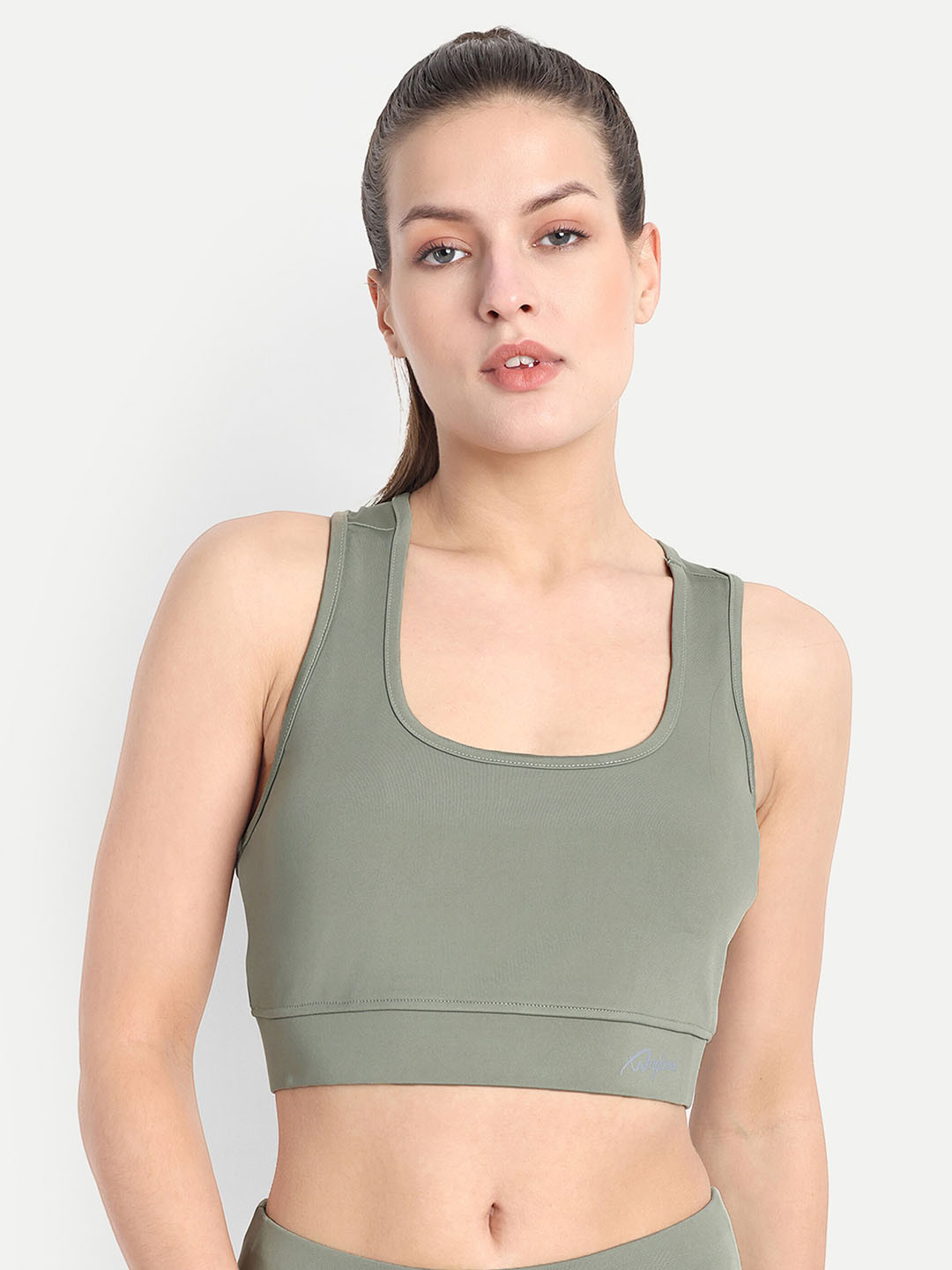 

WAYLENE Full Coverage All Day Comfort Lightly Padded Workout Bra, Green