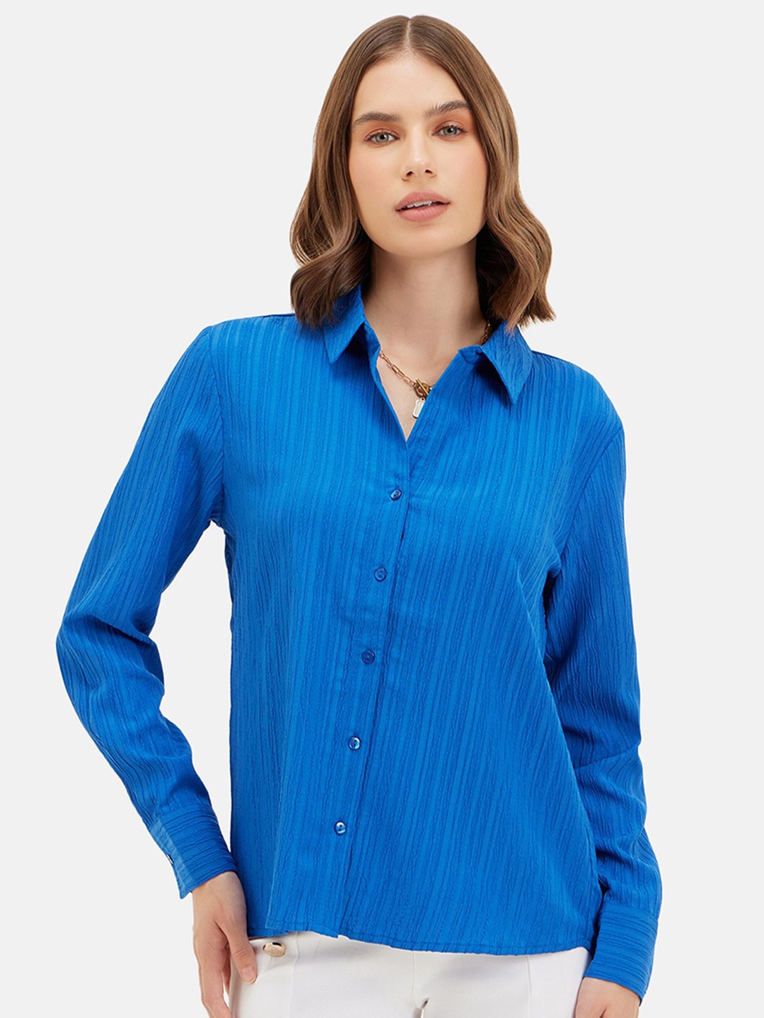 

Kazo Striped Formal Shirt, Blue
