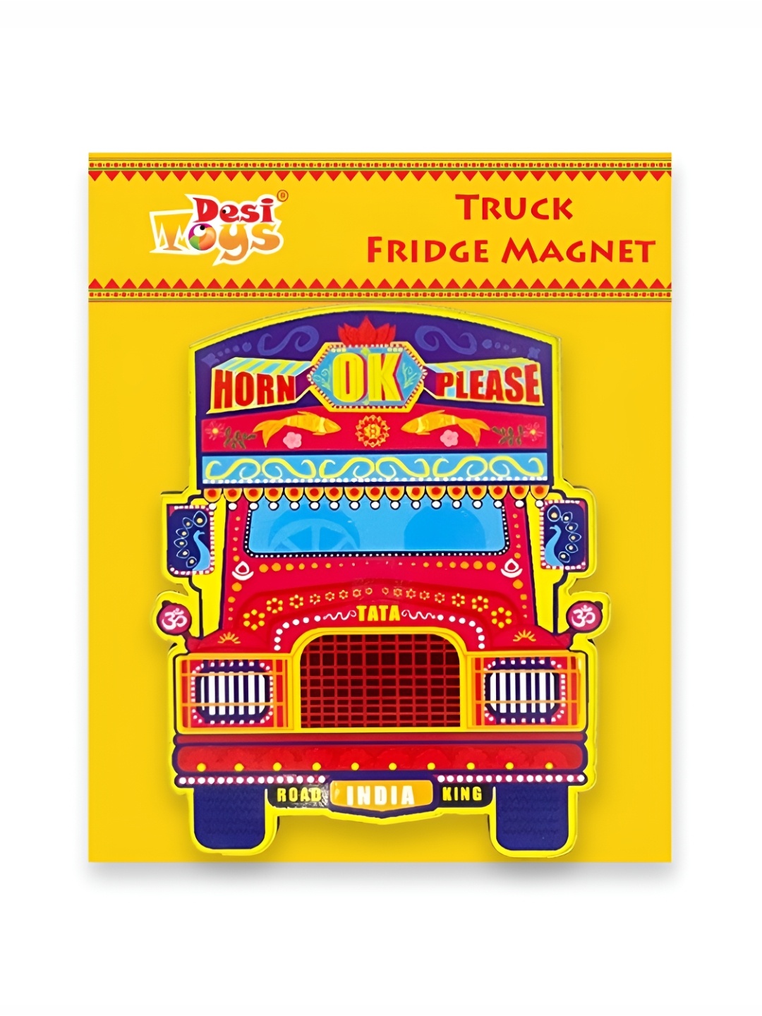 

Desi Toys Red & Blue Printed Truck Fridge Magnet