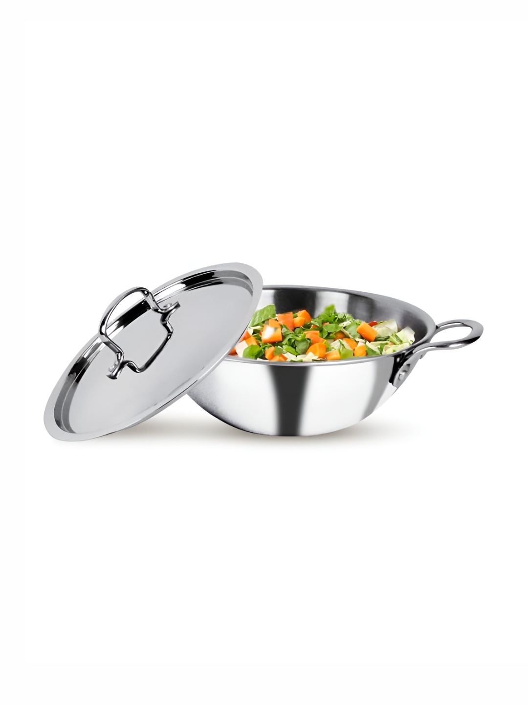 

USHA SHRIRAM 2.5mm Stainless Steel Kadhai with Lid (3.6L)