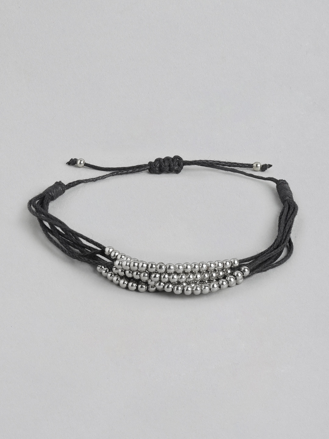 

RICHEERA Women Silver-Plated Bracelet, Black