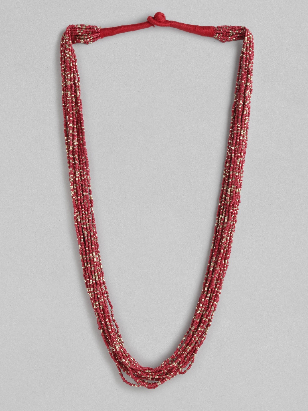 

RICHEERA Artificial Beads Studded Necklace, Red