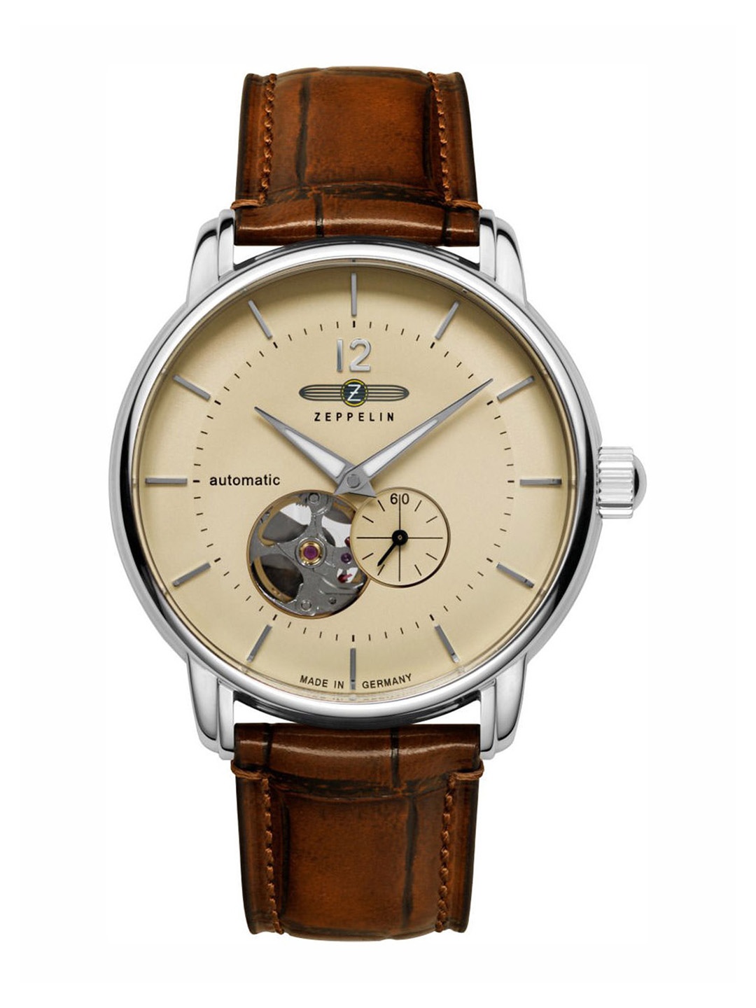 

ZEPPELIN Men Dial & Leather Straps Analogue Automatic Motion Powered Watch 81661, Beige