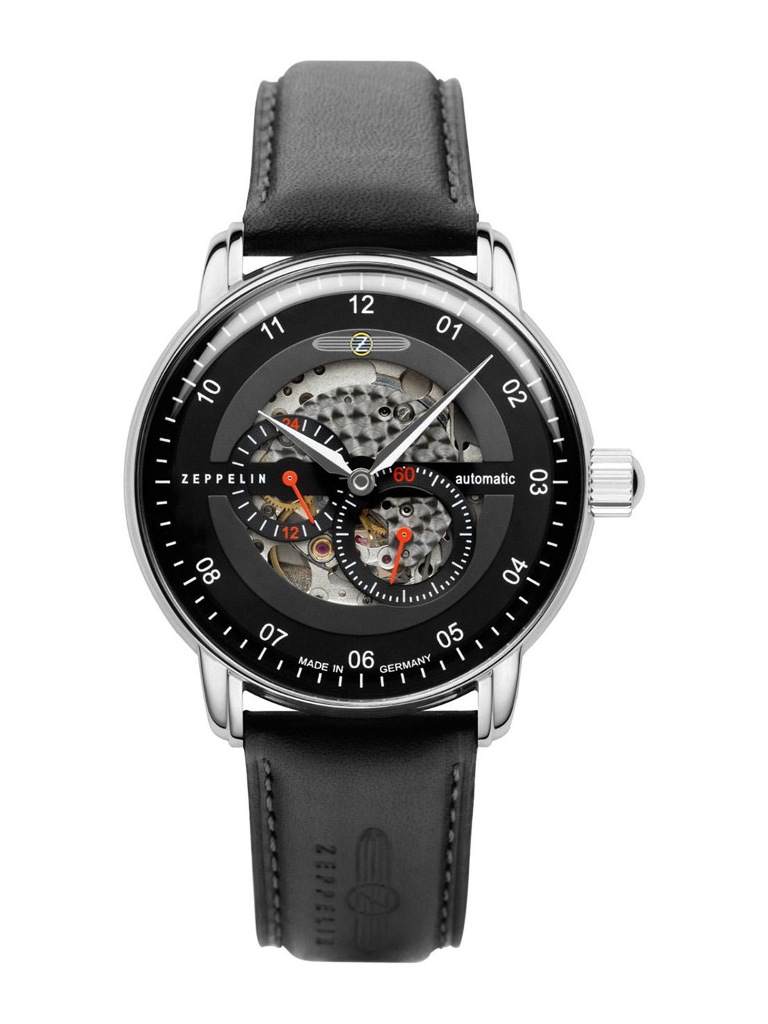 

ZEPPELIN Men Embellished Dial & Leather Straps Analogue Automatic Watch 86642, Transparent