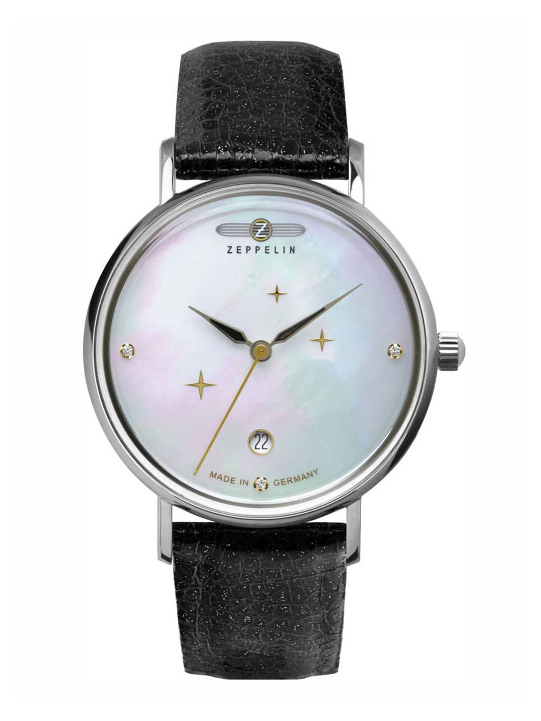 

ZEPPELIN Women Printed Dial & Leather Textured Straps Analogue Watch 71311, White