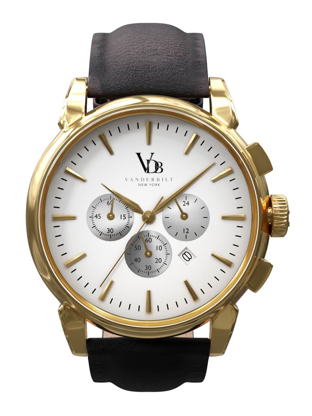 

VANDERBILT NEW YORK White & Gold Leather Strap Analouge Watch- Swiftsure