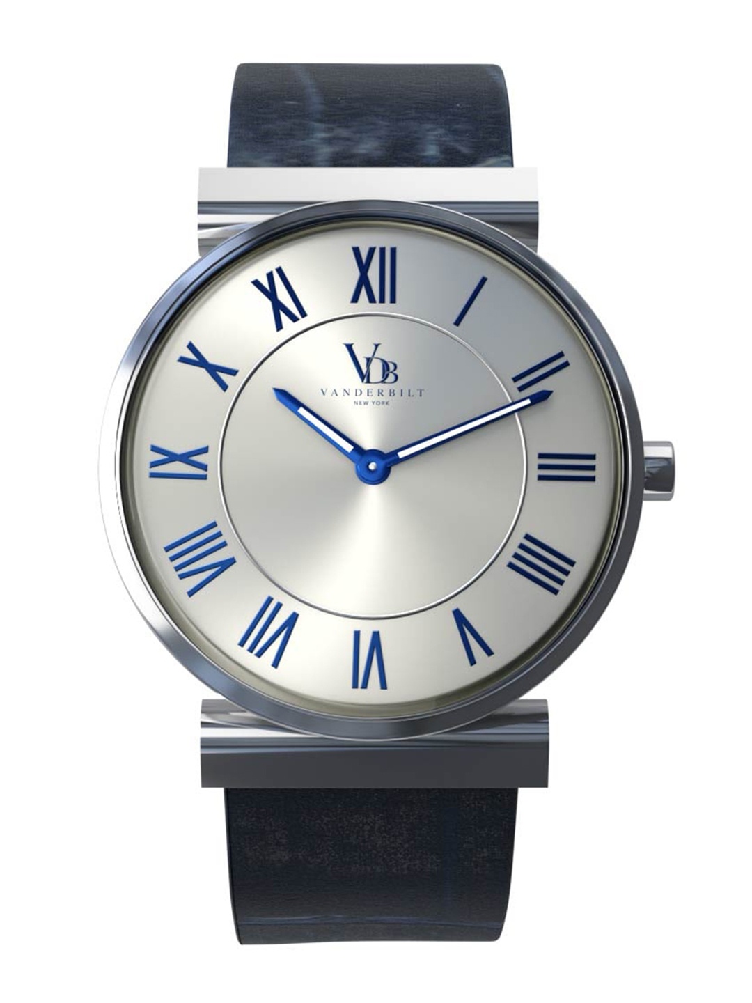 

VANDERBILT NEW YORK Unisex Dial & Leather Straps Analogue Watch WTVDB51WNSSLBU, Silver