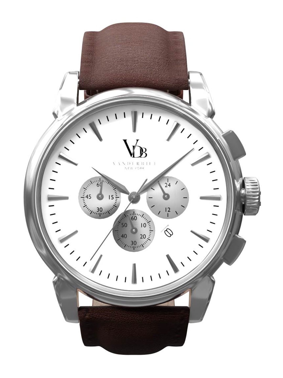 

VANDERBILT NEW YORK Men Leather Strap Analouge Watch 20SWWHT, White