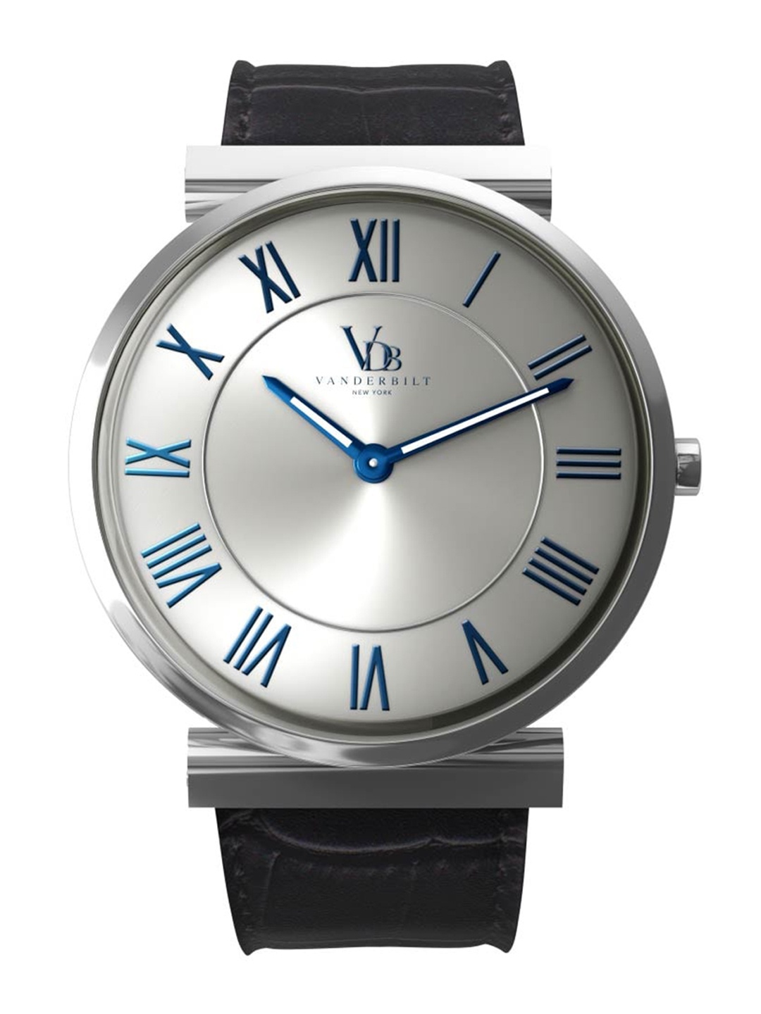 

VANDERBILT NEW YORK Men Leather Strap Analouge Watch, Silver