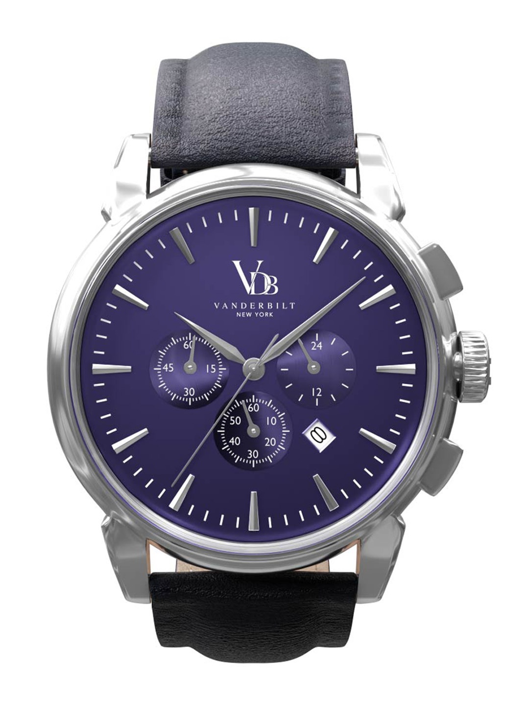 

VANDERBILT NEW YORK Men Leather Strap Analouge Watch, Blue