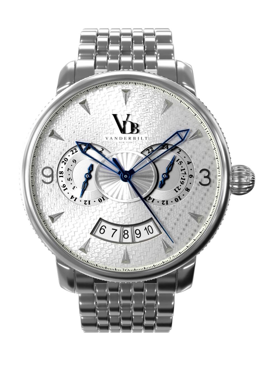 

VANDERBILT NEW YORK Men Stainless Steel Strap Analouge Watch, Silver