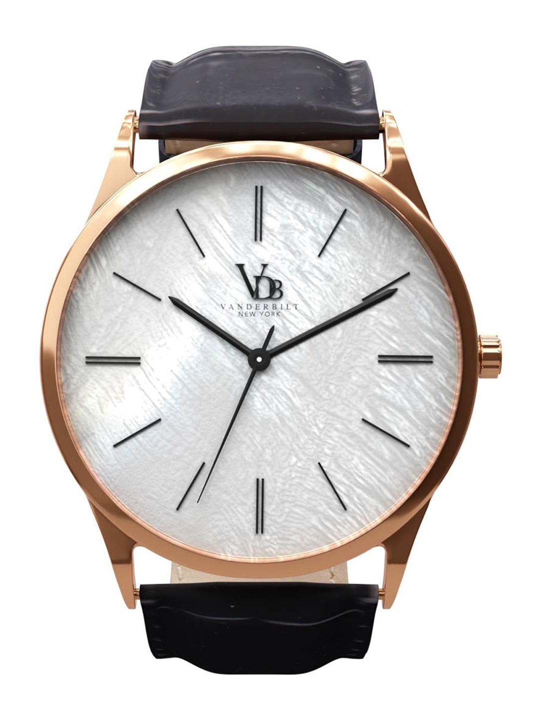 

VANDERBILT NEW YORK Men Leather Strap Analouge Watch, White