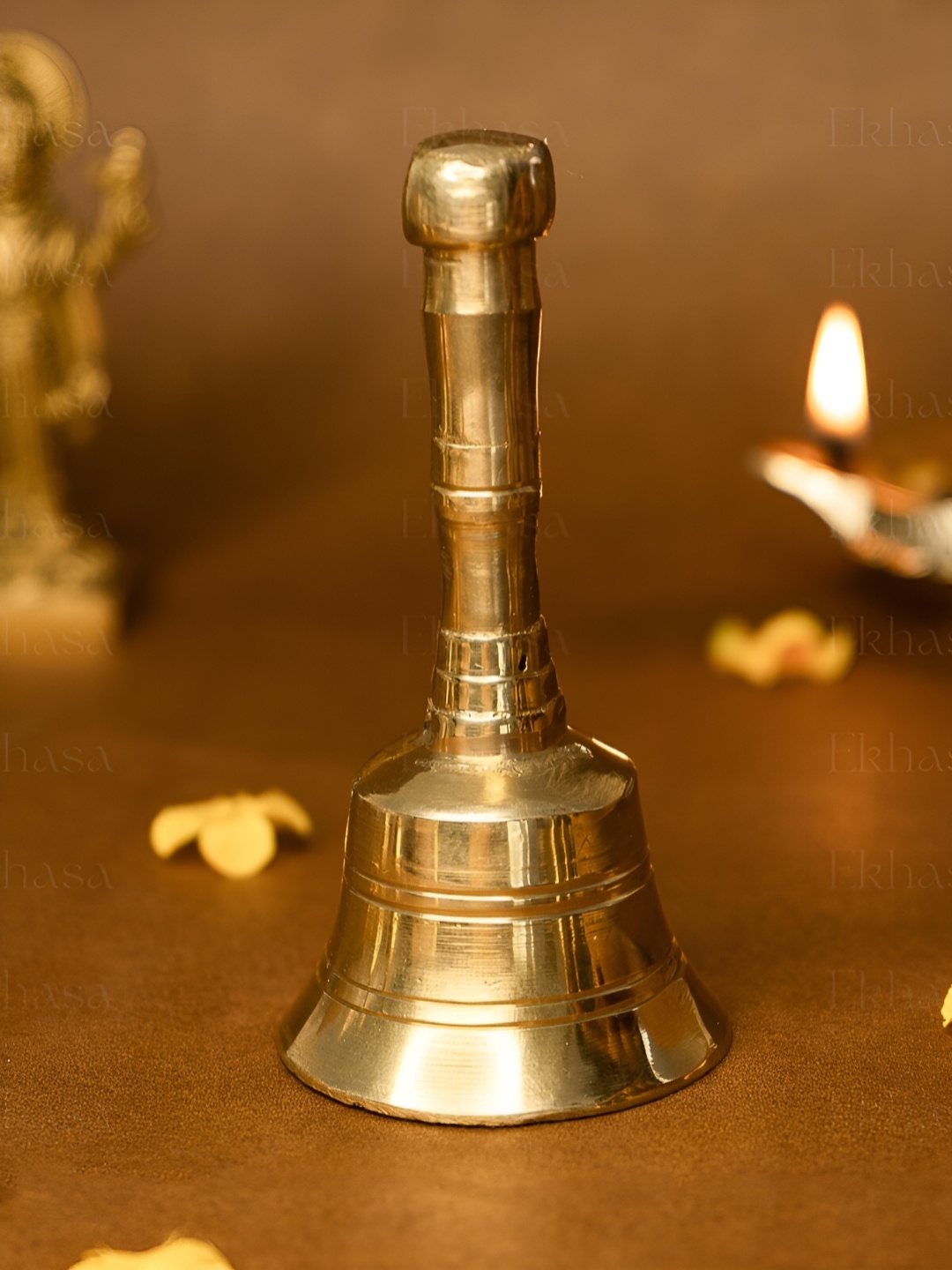 

Ekhasa Yellow Brass Bell for Pooja Essentials