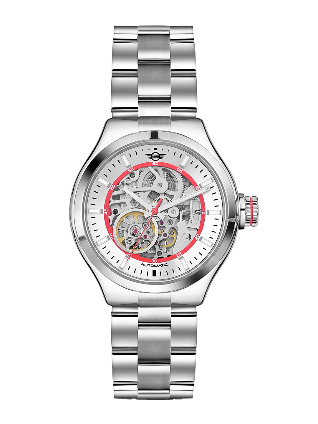 

MINI Cooper Unisex Mechanical Skeleton Automatic Collection Watch WTMIN161810AMM, Silver