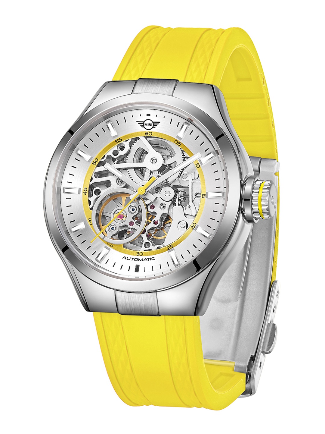 

MINI Cooper Unisex Dial & Straps Analogue Automatic Motion Powered Watch WTMIN161812MS, Yellow