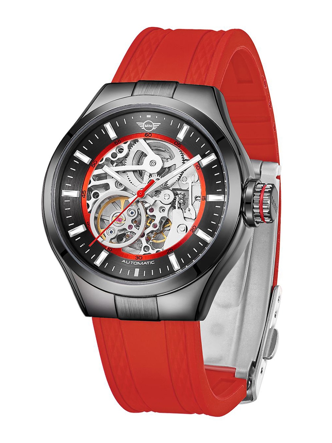 

MINI Cooper Unisex Straps Analogue Automatic Motion Powered Watch WTMIN161809MS, Red