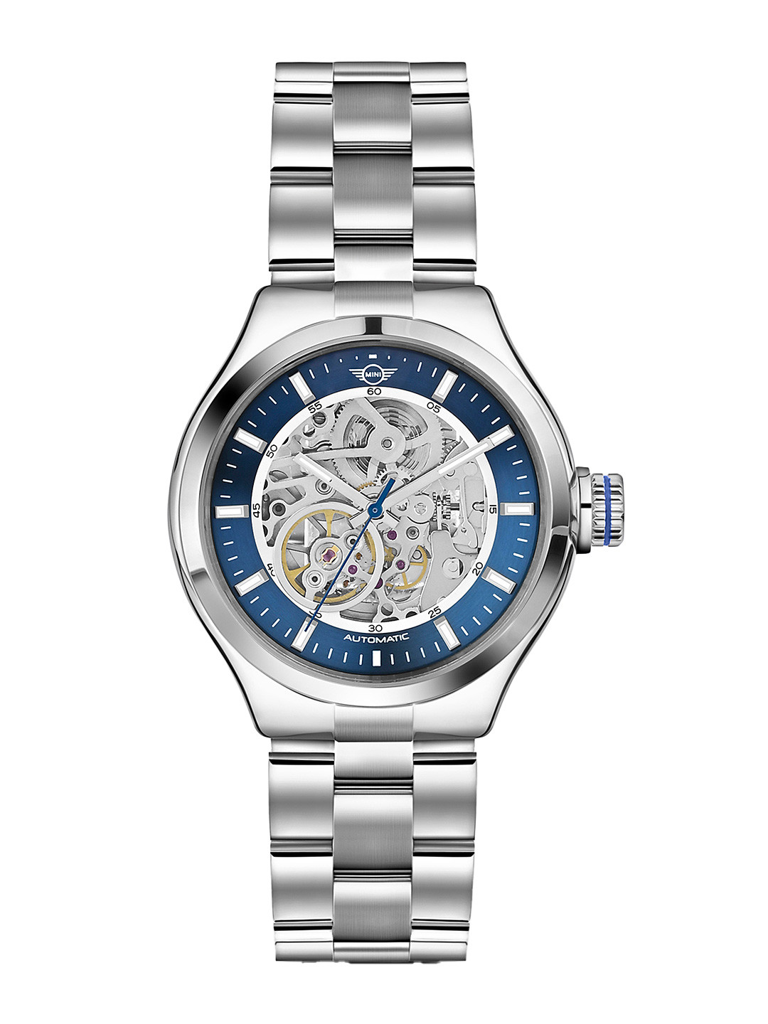 

MINI Cooper Unisex Stainless Steel Strap Automatic Watch, Silver