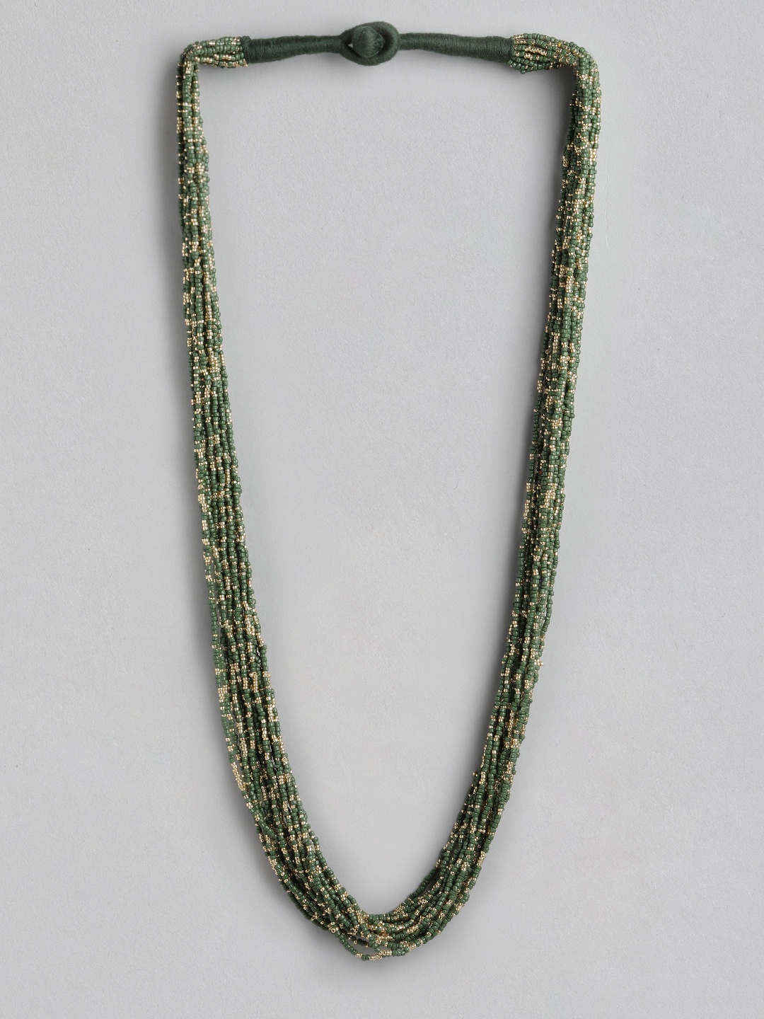 

RICHEERA Artificial Beads Studded Necklace, Green